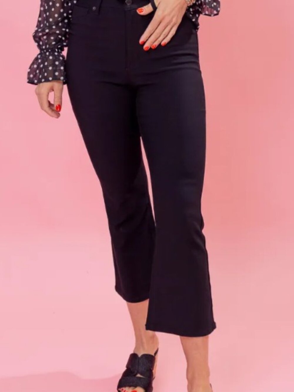 Discount Diva Stretch High Rise 27" Kick Flare Large